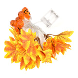 LED String Light Yellow Maple Leaves Pumpkin Grimace Design Ambient Light with 20LEDs for Halloween - Front View