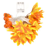 LED String Light Yellow Maple Leaves Pumpkin Grimace Design Ambient Light with 20LEDs for Halloween