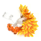 LED String Light Yellow Maple Leaves Pumpkin Grimace Design Ambient Light with 20LEDs for Halloween - Close-Up Angle