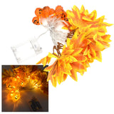 LED String Light Yellow Maple Leaves Pumpkin Grimace Design Ambient Light with 20LEDs for Halloween