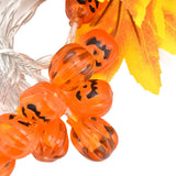 LED String Light Yellow Maple Leaves Pumpkin Grimace Design Ambient Light with 20LEDs for Halloween - Extra Image