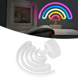 LED Neon Light with Base RGB Colorful Neon Sign Table Lamp Home Bedroom Bar Festive Decoration