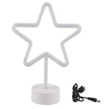LED Desk Lamp USB Five Pointed Star Warm Light Neon Sign Bedroom Bar Holiday Decoration Light
