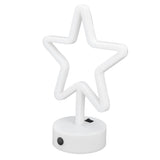 LED Desk Lamp USB Five Pointed Star Warm Light Neon Sign Bedroom Bar Holiday Decoration Light
