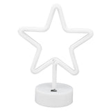 LED Desk Lamp USB Five Pointed Star Warm Light Neon Sign Bedroom Bar Holiday Decoration Light