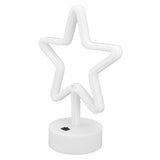LED Desk Lamp USB Five Pointed Star Warm Light Neon Sign Bedroom Bar Holiday Decoration Light