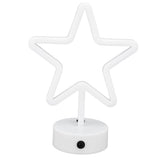 LED Desk Lamp USB Five Pointed Star Warm Light Neon Sign Bedroom Bar Holiday Decoration Light
