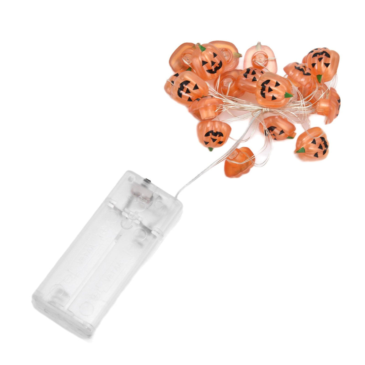2m 20LED Pumpkin String Lights Battery Powered Decorative Lamp for Outdoor Indoor Halloween Party Haunted House