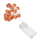 2m 20LED Pumpkin String Lights Battery Powered Decorative Lamp for Outdoor Indoor Halloween Party Haunted House - Top-Down View