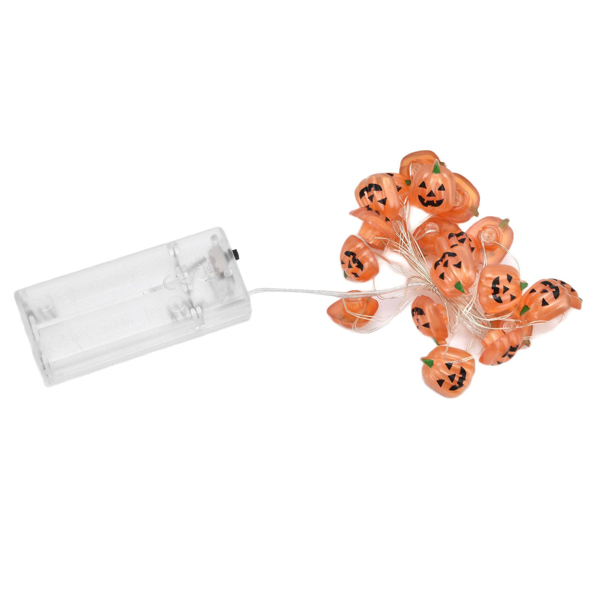 2m 20LED Pumpkin String Lights Battery Powered Decorative Lamp for Outdoor Indoor Halloween Party Haunted House
