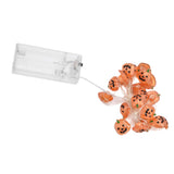 2m 20LED Pumpkin String Lights Battery Powered Decorative Lamp for Outdoor Indoor Halloween Party Haunted House - Low Angle