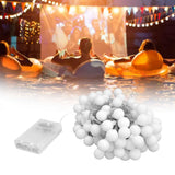 10m LED Artificial Pearl String Lamp 100LED Decorative Spherical String Light with 2 Lighting Modes