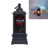 Vintage Style Halloween Lantern Handheld Simulated Candle Flicker Witch Pattern LED Lamp - Extra Image