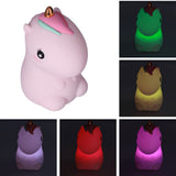 Cute Night Light Cute USB Rechargeable Silicon Lamps with 7 Color Change for Kids