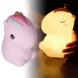 Cute Night Light Cute USB Rechargeable Silicon Lamps with 7 Color Change for Kids