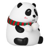 Panda Shape Tap Night Light with 7 Colors Changing USB Charging Silicone Lamp for Bedroom Children's RoomEyes Closed Pattern