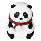 Panda Shape Tap Night Light with 7 Colors Changing USB Charging Silicone Lamp for Bedroom Children's RoomEyes Closed Pattern - Low Angle