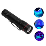 Mini UV Flashlight Telescopic Focusing Portable 365nm Flashlight for Banknote Jade Detection Night Search
