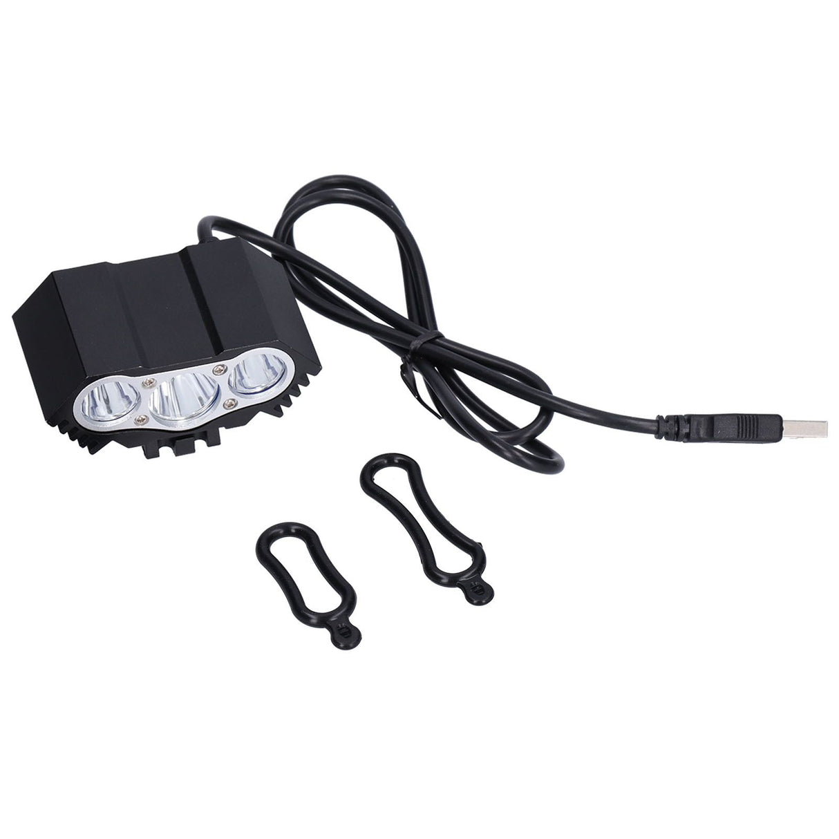 Bicycle Light 3LED High Brightness Mountain Bike Front Light USB Powered Bike Headlight for Night Riding