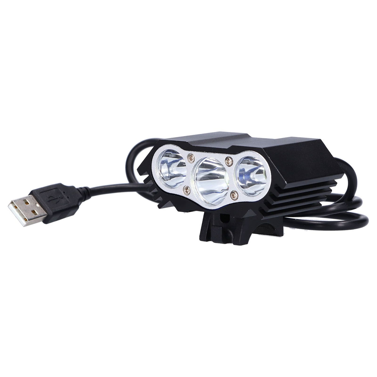Bicycle Light 3LED High Brightness Mountain Bike Front Light USB Powered Bike Headlight for Night Riding