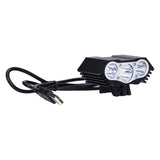 Bicycle Light 3LED High Brightness Mountain Bike Front Light USB Powered Bike Headlight for Night Riding