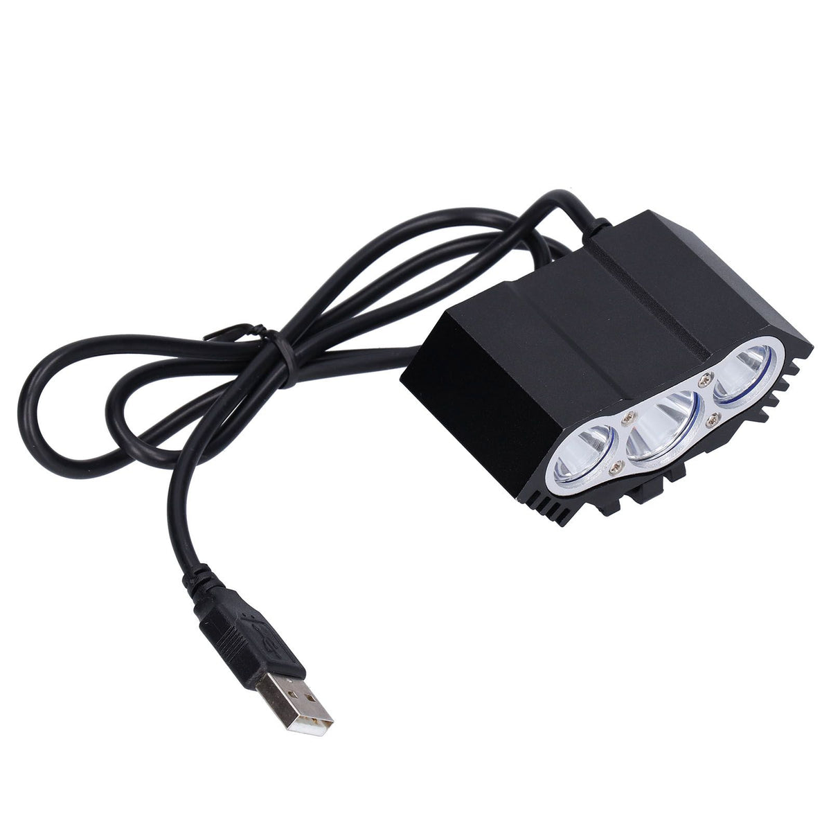 Bicycle Light 3LED High Brightness Mountain Bike Front Light USB Powered Bike Headlight for Night Riding