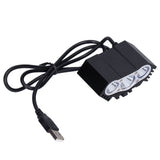 Bicycle Light 3LED High Brightness Mountain Bike Front Light USB Powered Bike Headlight for Night Riding