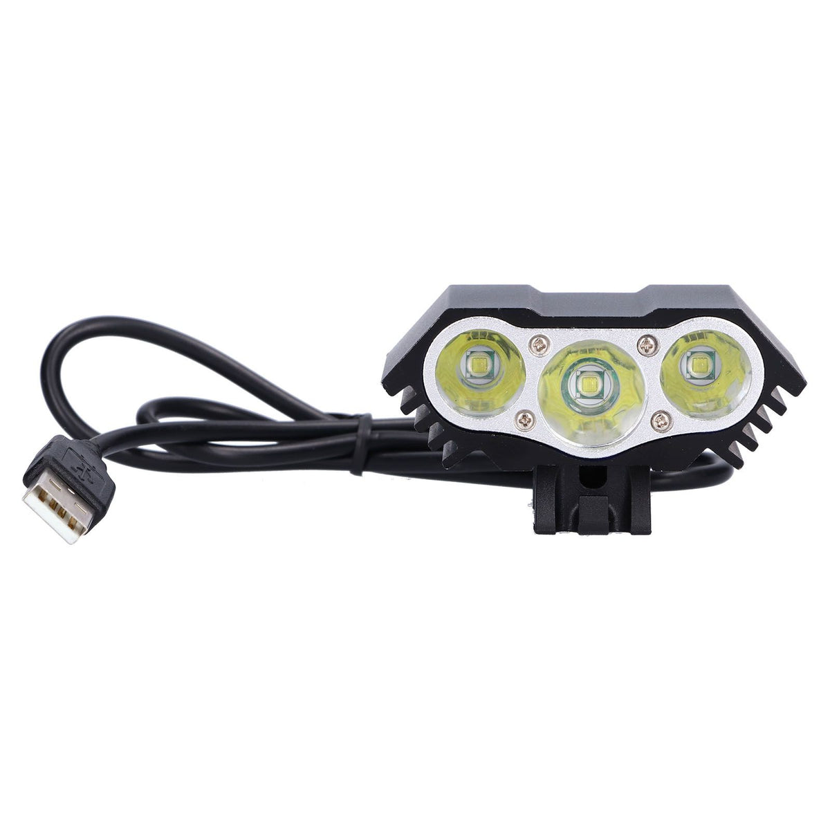 Bicycle Light 3LED High Brightness Mountain Bike Front Light USB Powered Bike Headlight for Night Riding