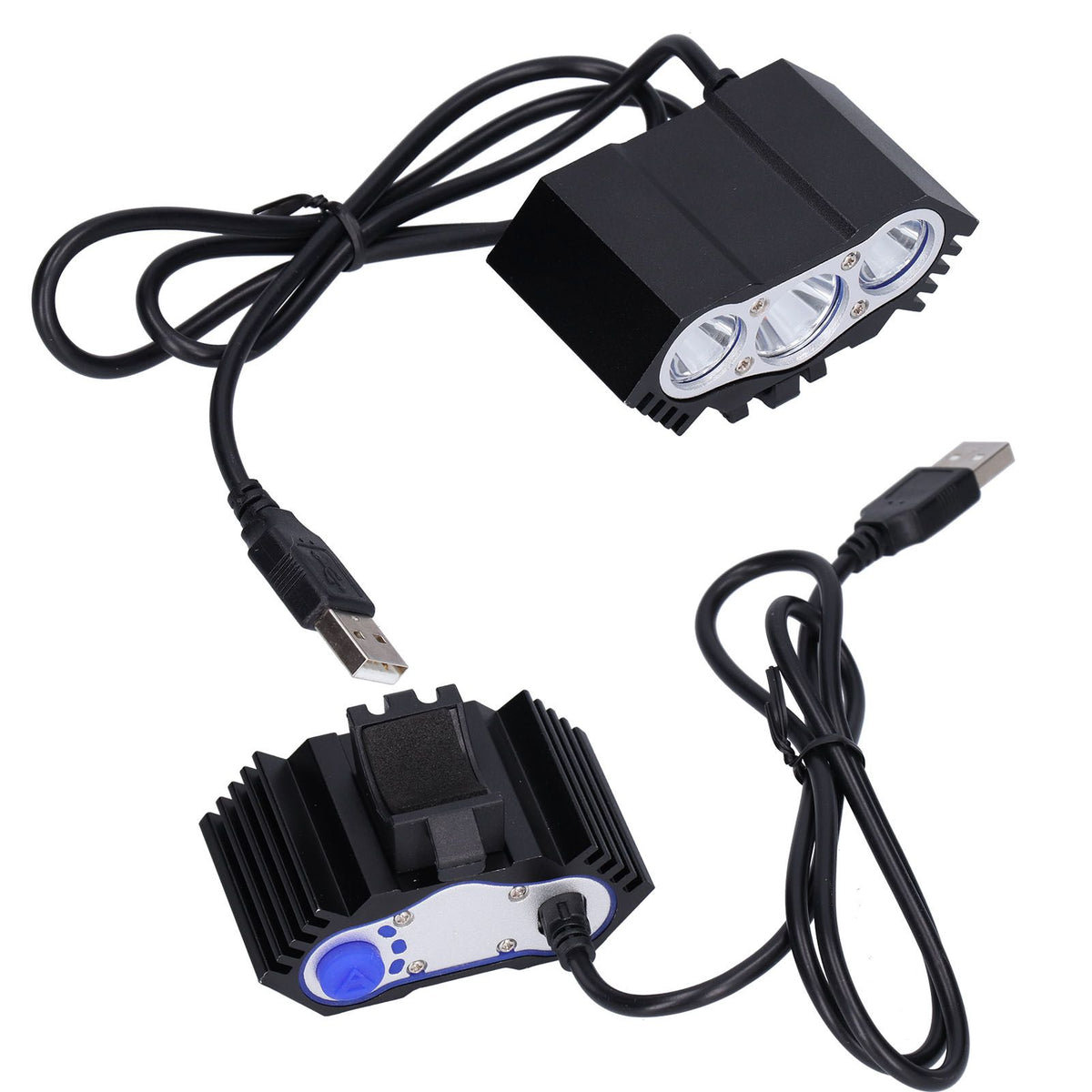 Bicycle Light 3LED High Brightness Mountain Bike Front Light USB Powered Bike Headlight for Night Riding