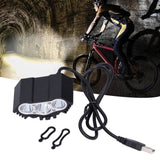 Bicycle Light 3LED High Brightness Mountain Bike Front Light USB Powered Bike Headlight for Night Riding