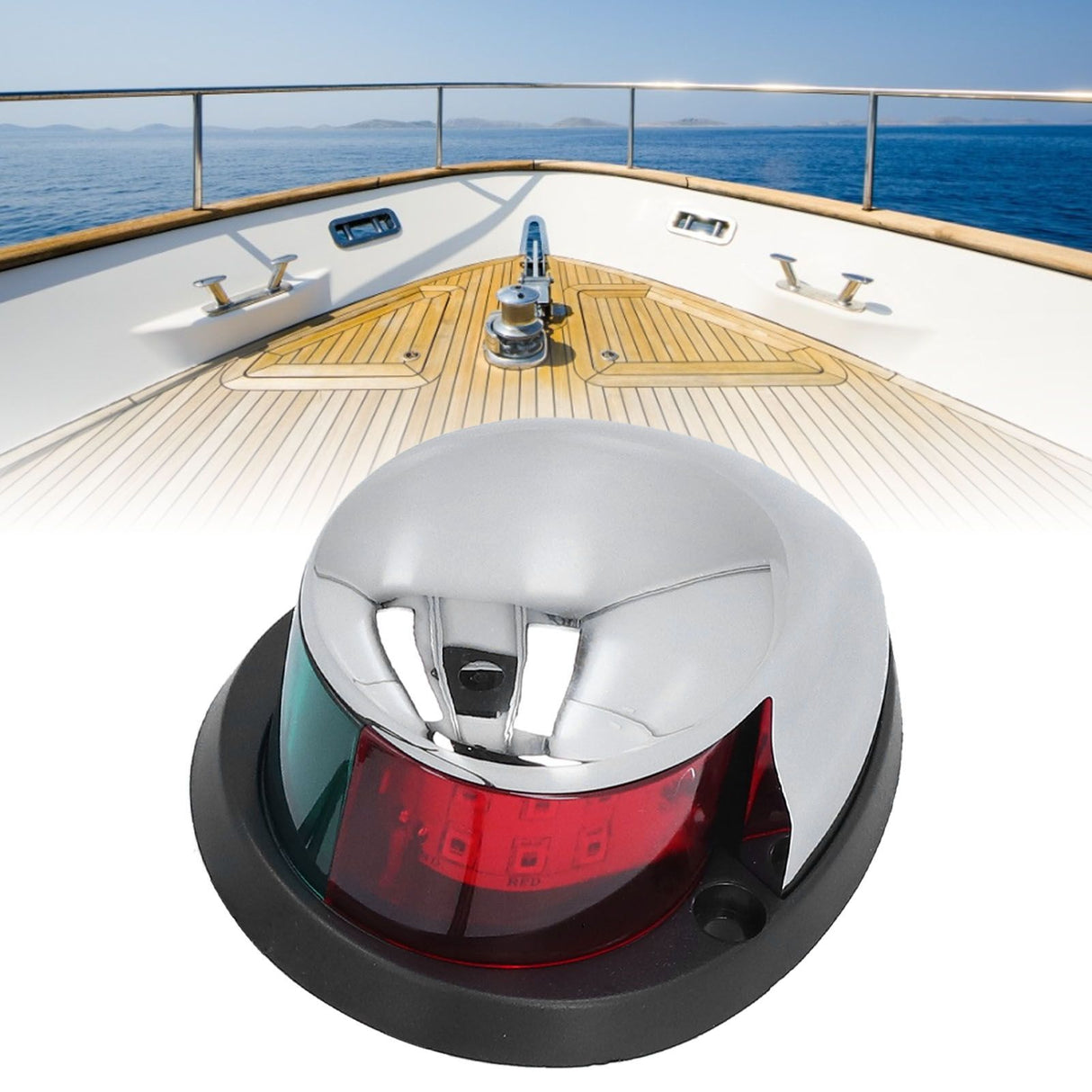 Boat Navigation Light 12LED 12V Marine Position Lamp Red Green Signal Light Deck Bow Light