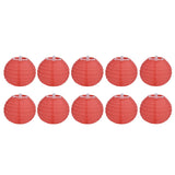 4 Inch Red Paper Lanterns Decorative Round Chinese Lanterns for Birthday Weddings