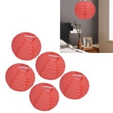 4 Inch Red Paper Lanterns Decorative Round Chinese Lanterns for Birthday Weddings