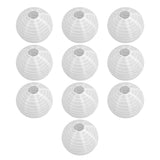10 Pcs Paper Lanterns 8 Inch Pure White Hand Painted Round Paper Lanterns Birthday Halloween Family Party Decoration - 45-Degree Angle