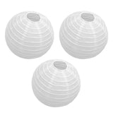 10 Pcs Paper Lanterns 8 Inch Pure White Hand Painted Round Paper Lanterns Birthday Halloween Family Party Decoration - Low Angle