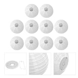 10 Pcs Paper Lanterns 8 Inch Pure White Hand Painted Round Paper Lanterns Birthday Halloween Family Party Decoration - Extra Image