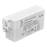 30W DC 12V 2.5A LED Driver Constant Voltage No Flicker LED Light Transformer for Bathroom Restroom AC 100‑240V - Top-Down View
