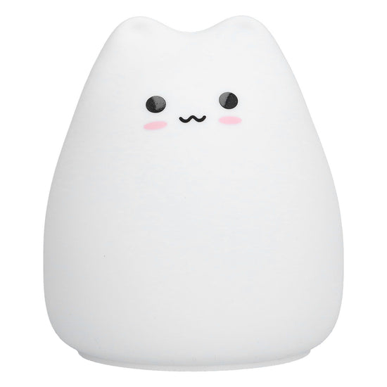 LED Tap Lamp Cat Shaped 7 Colors Changing Silicone Night Light for Home Bedroom Children's Room