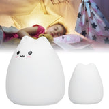 LED Tap Lamp Cat Shaped 7 Colors Changing Silicone Night Light for Home Bedroom Children's Room - Extra Image