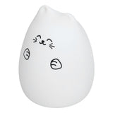 LED Cat Shape Lamp Colorful Silicone Tap Night Light USB Charging Ambient Lighting for Home Bedroom Use