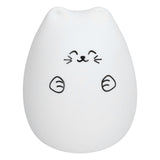 LED Cat Shape Lamp Colorful Silicone Tap Night Light USB Charging Ambient Lighting for Home Bedroom Use - Side View