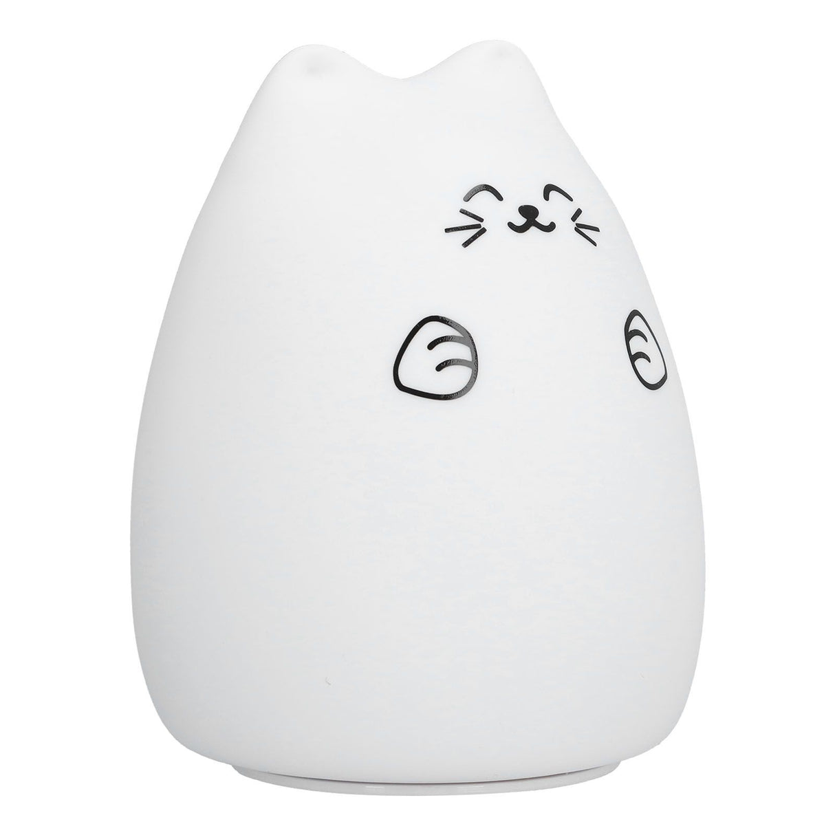 LED Cat Shape Lamp Colorful Silicone Tap Night Light USB Charging Ambient Lighting for Home Bedroom Use