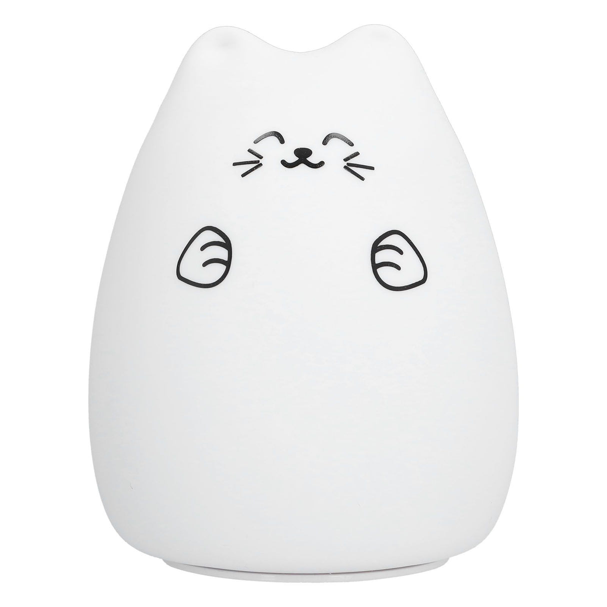 LED Cat Shape Lamp Colorful Silicone Tap Night Light USB Charging Ambient Lighting for Home Bedroom Use