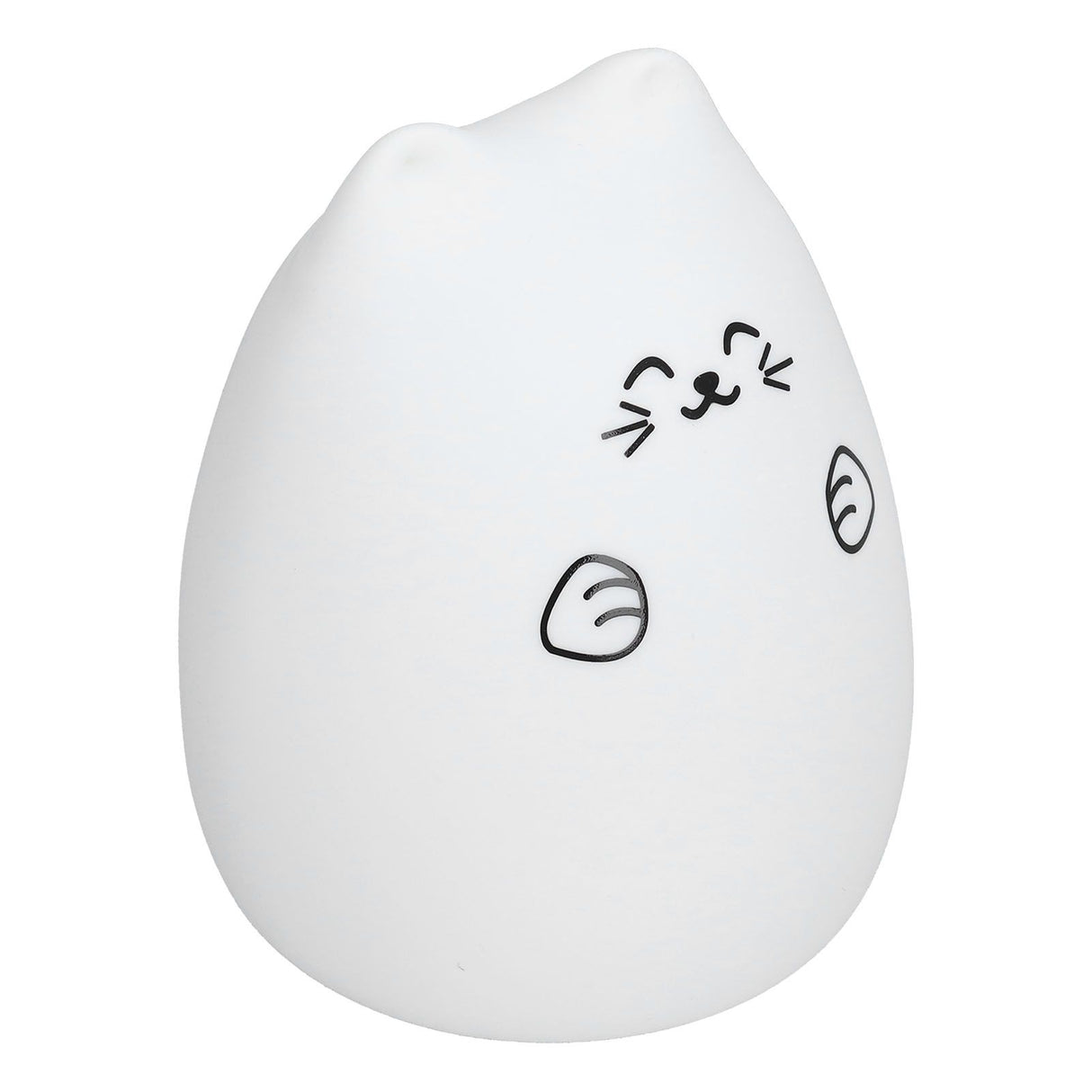 LED Cat Shape Lamp Colorful Silicone Tap Night Light USB Charging Ambient Lighting for Home Bedroom Use