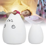 LED Cat Shape Lamp Colorful Silicone Tap Night Light USB Charging Ambient Lighting for Home Bedroom Use