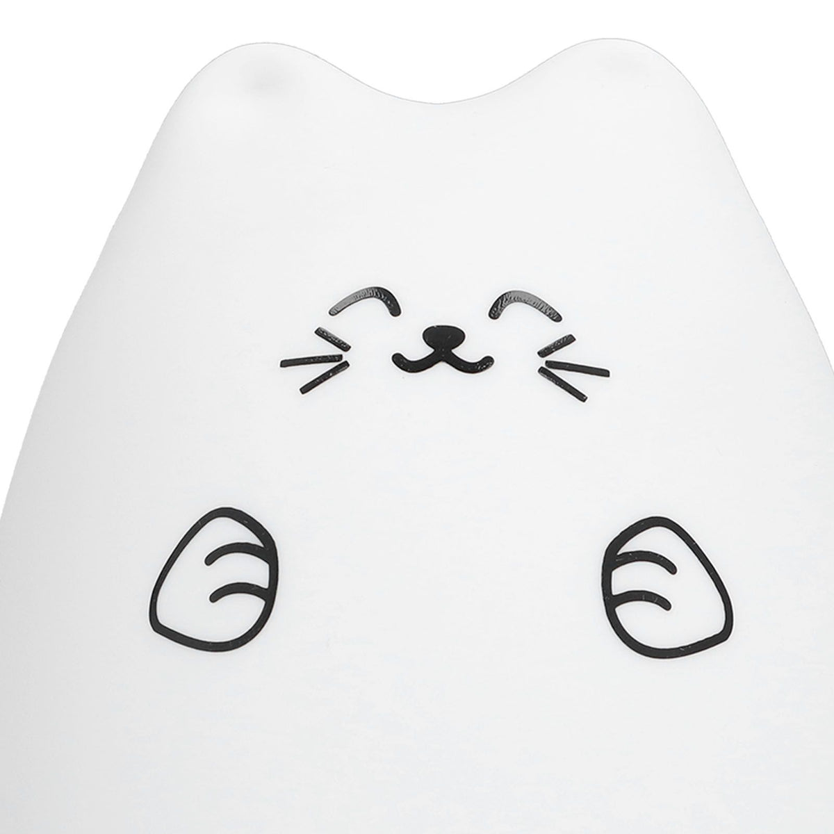 LED Cat Shape Lamp Colorful Silicone Tap Night Light USB Charging Ambient Lighting for Home Bedroom Use