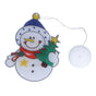 Christmas Snowman LED Window Light Battery Powered Hanging Light with Suction Cup for Christmas Tree Party Room