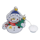 Christmas Snowman LED Window Light Battery Powered Hanging Light with Suction Cup for Christmas Tree Party Room