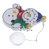 Christmas Snowman LED Window Light Battery Powered Hanging Light with Suction Cup for Christmas Tree Party Room