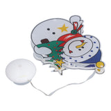 Christmas Snowman LED Window Light Battery Powered Hanging Light with Suction Cup for Christmas Tree Party Room - Close-Up Angle